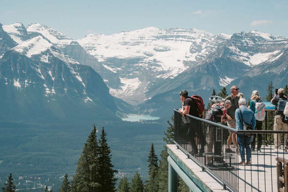 Viewing platform at Lake Louise Gondola